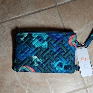 Lug Peekaboo Wristlet Pouch In Mystic Forest Bloom